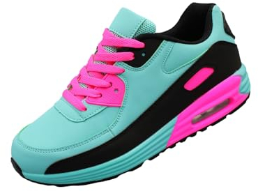 Roadstar 613 Neon Luftpolster Turnschuhe Schuhe Sneaker Sportschuhe Damen, Schuhgröße:38