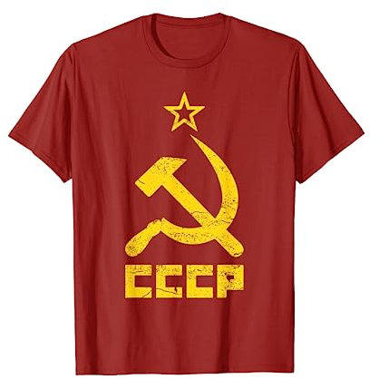 Falce e martello Stella CCCP Unione Sovietica Rossa Maglietta