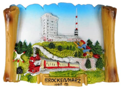 Magnet Souvenir Brocken Harz 7 x 5,5 x 1,5 cm Kühlschrankmagnet Stadt Figur Deko GCG 2450