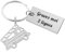 Porte-clés Camion De Pompier Origami Plaque Gravure Personnalisée Acier