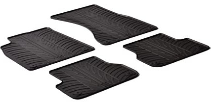 AROBA GL0245 Design Gummi Fußmatten kompatibel mit Audi A6 Limousine Avant Allroad RS6 4G BJ. 01.2011-08.2018 erhöhter Rand 4 TLG Farbe Schwarz Gummimatten Automatten passgenau