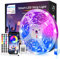 PSTAR LED Strip 10M, Bluetooth LED Streifen RGB 24V mit IR-Fernbedienung APP Steuerbar Musikmodus, Timer-Einstellung, LED Streifen Selbstklebend für Beleuchtung von Haus, Party, Küche