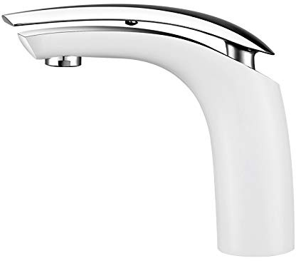 Weiss Wasserhahn Waschtisch Elegant Bad Armatur Waschbecken Einhebelmischer Armatur Badarmaturen Metall Weiß Bad