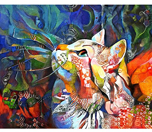 CAYUDEN Peinture Numero Adulte, 40×50 cm Acryliques Peinture par Numéros pour Adultes Débutants Enfants Chat Peinture a Numero Adulte Animaux Chat Peinture avec 3 Pinceaux Cat Paint by Numbers Kit