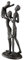 Casablanca Deko Figur Skulptur Familienglück aus Eisen - Familie Mutter Vater Kind - Geschenk Geburt Einzug Umzug - Farbe: Braun Höhe 20 cm