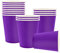 YAAVAAW 16Pcs Purple Party Paper Cups,9oz Paper Cups Cold/Hot Drinking Cups Tea Coffee Cups Solid Color Party Cups for Kids Adult Birthday,BBQs Picnics,Wedding,Halloween,Purple Party Supplies