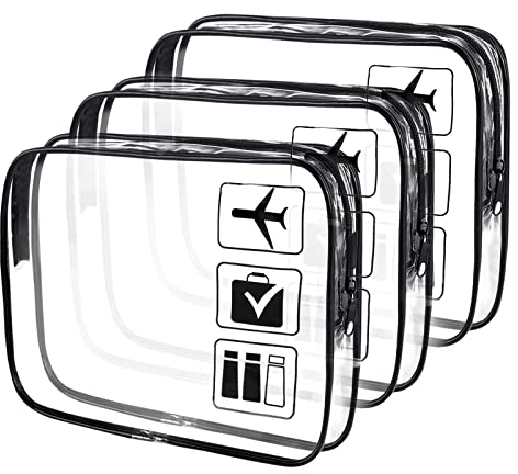 Kulturbeutel Transparent GWAWG 2 Stück Kulturtasche zum Transport von Flüssigkeiten,Kosmetiktasche Durchsichtig,Handgepäck-Reisezubehör,Transparente Toilettentasche Damen & Herren