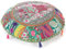 MAM Treasures Patchwork-Kissenbezug, rund, bunt, dekorativer Bodenkissenbezug, Meditationskissen, Sitzüberwurf, Bohemian-Akzent, Boho-Bezug, indischer handgefertigter Bezug (43 cm Durchmesser,