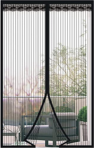 21 Shop® Zanzariera Magnetica Nera 120x230 cm Per Porte Zanzariera Con Calamita Tenda Installazione Facile