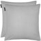 LINUM Annabell Elegant Kissenhülle 50x50 cm 2er-Pack, 100% Baumwolle, Maschinenwaschbar, Hellgrau