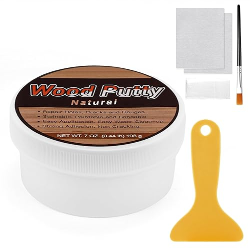 DEWEL Mastic À Bois Couleur Naturelle 200G, Mastic À Bois Décoratif, Pour Combler Les Trous, Les Fissures, Réparer Les Rayures Du Bois, Les Dommages