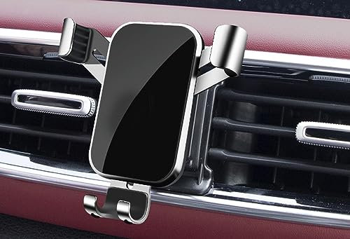 THOMIX Auto Handyhalter für MG HS 2018-2023, Verstellbare Magnetische Handyhalterung Schneller EIN-Knopf-Release Super Stabil 360° Drehbar Smartphone Halter,C Silver