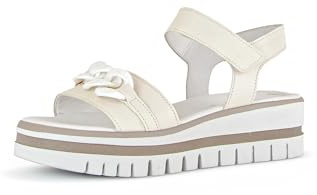 Gabor Damen Plateausandalen, Frauen Sandalen,Best Fitting,Freizeitschuhe,offene Schuhe,Strandschuhe,Plateausandaletten,Panna (Uni),40 EU / 6.5 UK