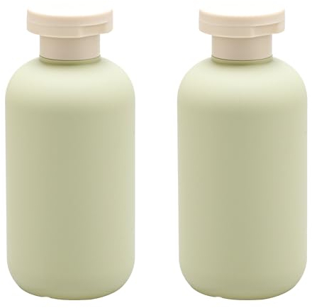 Rumyve 2Pcs Squeeze Bottles,200 ML Portable Refillable Travel Containers with Flip Cap,Leak-proof Plastic Empty Bottles Travel Accessories for Shampoo Conditioner Lotion Creams Cosmetic