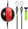 QWORK® Doppelendball Punchingball Speedball Set für MMA und Boxtraining - Hochwertiges PU-Leder - Inkl. Pumpe und Zubehör