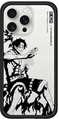 RhinoShield Modulare Case kompatibel mit [iPhone 15 Pro Max] | Mod NX - Anpassbare & stoßdämpfende Schutzhülle im schlanken Design - 3.5 Meter Fallschutz - Schwarz [One Piece/Ace B&W]