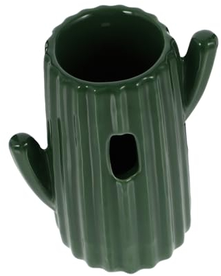 SUPVOX Porte-Bouteille Céramique pour Animaux Support Anti-Fuite pour Rongeurs Design Cactus Adorable Compatible avec Divers Abreuvoirs pour Hamsters Et Chinchillas