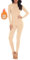 SIMIYA Damen Thermounterwäsche Set, warme Unterwäsche mit Innenfleece, Ultraleicht Unterteil und Oberteil lang Funktionsunterwäsche U Ausschnitt Skiunterwäsche für Winter,Beige,S