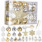 Bixury 88 Stück Weihnachtskugeln Set Gold Weiß Christbaumkugeln Set Christbaumkugeln Kunststoff Deko Weihnachten mit Baumspitze Stern Funkelndem Weihnachtsbaumschmuck für Dekorationen Festival Dekore