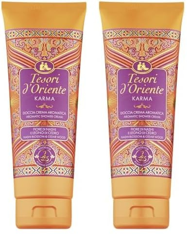 Tesori d'Oriente - Bagno Doccia Bagnoschiuma Karma, dolce ed energizzante- 250 ml (Confezione da 2)