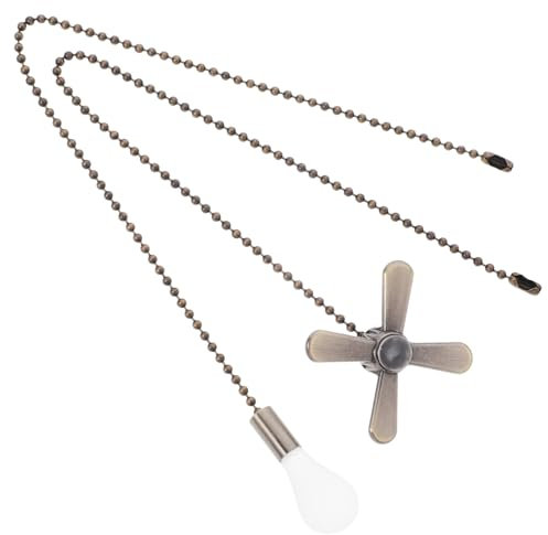 JEWEDECO 2 Pz Lampadario Accessori Per Lampade Catena Per Ventilatore Da Soffitto Catenella Per Plafoniera Catena Di Trazione Con Perline Di Illuminazione Catena Leggera Bicchiere