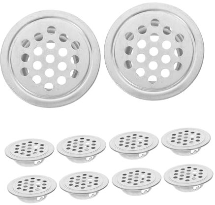 OSALADI 20pcs Round Air Vents Covers Stainless Steel Vent Filters for Cabinets Ceiling Deflector for Home Office