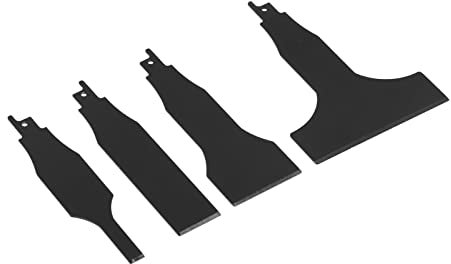 4PCS Reciprocating Saw Scraper Blade Set, High Carbon Steel Chisels with Inserts for Efficient Tile Cleaning, Ideal for Grease, Dry Wall Mud, Linoleum Removal, Suitable