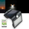 GINUX® Solarlampen für außen mit Bewegungsmelder | 54 LED Supperhelle Solarleuchten | Solar Lampe Outdoor für Wand und Garten mit 3 Modi (Schwarz, 1 x 15W)