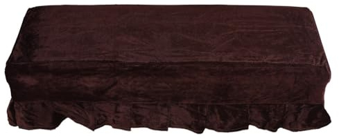 Sefdrert Piano Bench Cover Gold Velvet Piano Double Bench Cover Dust-Proof Thickened Piano Bench Cover Guzheng Piano BenchCover,E