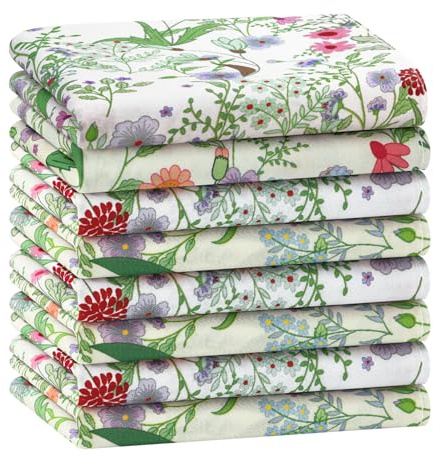 HOULIFE Taschentücher für Damen weiches Baumwolltaschentuch für Damen geblümtes Taschentuch für Damen Vintage-Taschentuch mit Blumenmuster