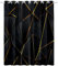 CozyRest Verdunkelungsvorhänge Mit Ösen 160 x 140 cm Blickdichte Vorhänge, Wärmeisolierend Vorhang, Luxusgeometrie Schwarz und Gold Vorhänge Für Kinderzimmer Schlafzimmer Schiebevorhänge
