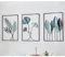 3 pezzi decorazione da parete in metallo, nero, minimalista in metallo, decorazione da parete, foglie, decorazione da parete, decorazione per la casa, il soggiorno, la camera da letto