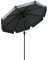 Outsunny Sombrilla Terraza Exterior Ø266 cm Sombrilla de Jardín Inclinable con Protección UV50+ Poste de Aluminio y Manivela Parasol para Patio Terraza Gris Oscuro