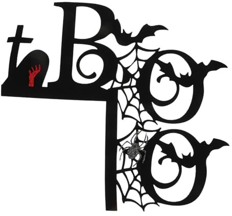 Kichvoe Decoración De Puerta De Halloween Telaraña y Adornos Boo Esquinero para Casa y Celebraciones De