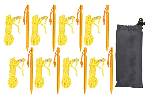 Baxnore Windseil-Boden Peg-Zelt-Zubehör Polypropylen-langlebige Markisen-Nacht erkennung für Camping-Zelte-Rucksack-Zelte, 300g, 8 Stück