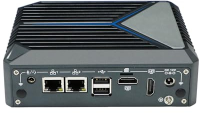 Fanless Mini PC, Desktop Computer, HTPC, Kodi Nano Box, Windows 11 / Linux Ubuntu, N100, BX11, WiFi6, BT5.2, TPM, 2 x COM, 2 x LAN, SIM Slot, 2 x HDMI, Vesa Mount, 0 RAM, 0 Storage, Barebone No System