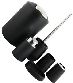 CYDZSRA Ensemble d'accessoires de salle de bain comprenant un distributeur savon, un rideau douche, tapis douche, porte-brosse à dents et des accessoires essentiels pour la salle bain, Noir