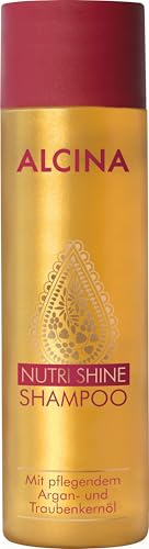ALCINA Nutri Shine Shampoo | 1 x 250 ml | Für seidig-glänzendes Haar | Reichhaltige Pflege ohne zu beschweren | Glättet die Haarstruktur und verbessert die Kämmbarkeit | Mit Arganöl & Traubenkernöl