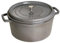 STAUB Gusseisen Bräter/Cocotte, Rund 30 cm, 8,35 L, Aromaregen Funktion für optimale Befeuchtung, Für alle Herdarten inkl. Induktion & Backofen, Graphitgrau