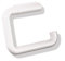 HEWI WC-Papierhalter Serie 477, Papierhalter u-förmig, Toilettenpapierhalter rot, 160x120x21 mm - 477.21.100 33