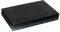 Harbour Housewares Glass Placemats - 30x20cm - Black - Pack of 6 - Dining Table Place Mats Glass Plate Tabletop Protector for Kitchen Dinner, Worktops