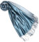 Lorenzo Cana Luxus Damen Pashmina Damenschal Wendeschal 70% Seide 30% Viskose Schaltuch 70 cm x 190 cm zweifarbig blau Schal Stola Umschlagtuch wendbar Doubleface 7816877