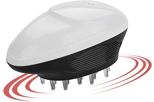 Cepillo de masaje, Cabeza Masajeador Estrés Relajación Crecimiento del cabello Masaje de cuero cabelludo eléctrico Alta frecuencia 8000p / m Control La caspa previene la pérdida del cabello