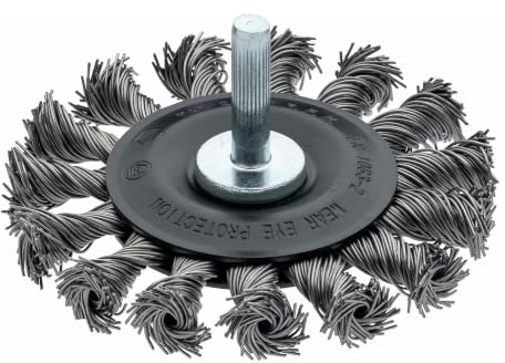Vigor V6806 Braided Disc Brush Diameter 75 mm Shaft Diameter 6 mm Silver