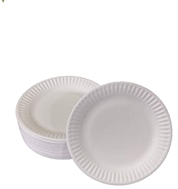 Wimex 100 Flache Pappteller weiß rund Durchmesser 15 cm