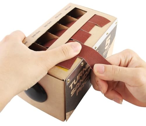 O'skool Rouleaux de papier abrasif en tissu émeri avec distributeur rétractable, adaptés pour le métal, le verre et le bois, avec des grains de 150, 240, 320, 400 et 600