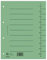 DONAU 8610001-06 100er Pack Trennblätter, Farbe: Grün/ Karton-Register überbreit Aus Recycling-Karton 250 g/qm mit Linienaufdruck für DIN A4 4-Fach Lochung Trennlaschen Trennblätter Ordner Register
