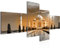 Runa Art Wandbilder Set XXL Taj Mahal Indien Wohnzimmer Schlafzimmer Gelb 4 Teilig - Made in Germany - 600545b