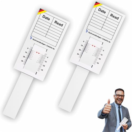 Sachverständigen-Zubehör® Rissmonitor als [Profi Messgerät] 2er Set | günstige Messlehre | Spaltmaß Risslineal Rissbreitenmesser | Rissbreitenlineal | Risslineal | Sachverständige Risskarte