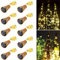 Toifucos Solar Wine Bottle Lights, 10 Pack 20LEDs 2M Copper Cork Shaped Lights Solar Fairy Lights Mini Fairy String Lights for Indoor Outdoor DIY, Party, Wedding, Christmas Decor (Warm White)